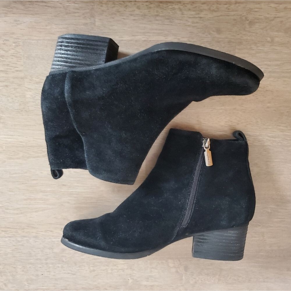 Blondo Black Leather Waterproof Leather Suede Ankle Boots Size 7.5M